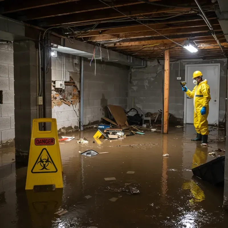 Flooded Basement Electrical Hazard in Marshall, TX Property